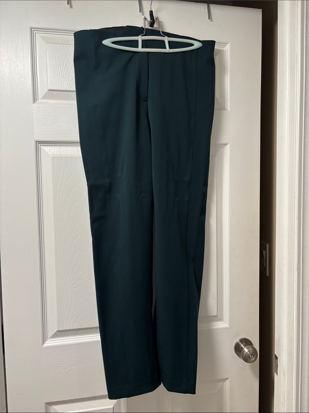 Ann Taylor Teal Straight-Leg Dress Pants
